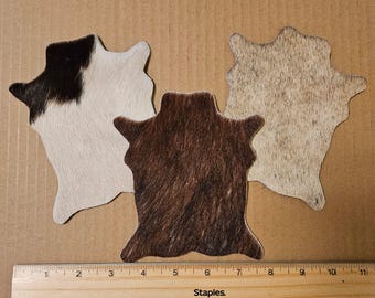 Miniature Cowhide - Western Decor - Breyer Model Horse - Dollhouse - Stone Horses - Home Decor - Leather - Farm - Mini Rug