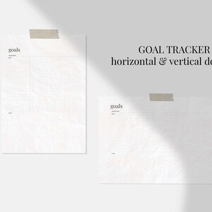 Printable goal tracker -- minimal -- clean design