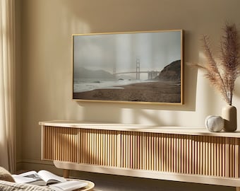 Samsung Frame TV Art // San Francisco // Puente Golden Gate // Samsung Frame TV Art // Descarga digital // Fotografía de naturaleza // Bellas Artes