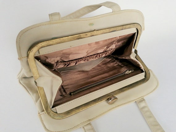 Old School 1970's Leather Handbag. Retro Ladies C… - image 7