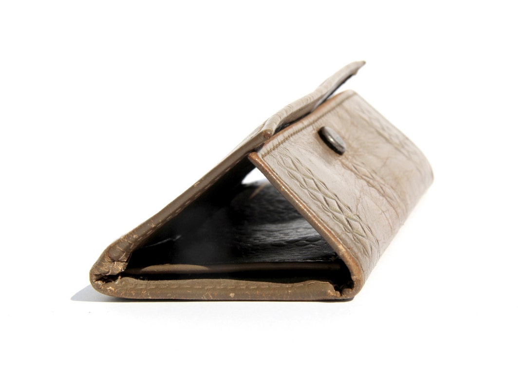70's Tooled Brown Leather Multi-Compartment Wallet main image 0