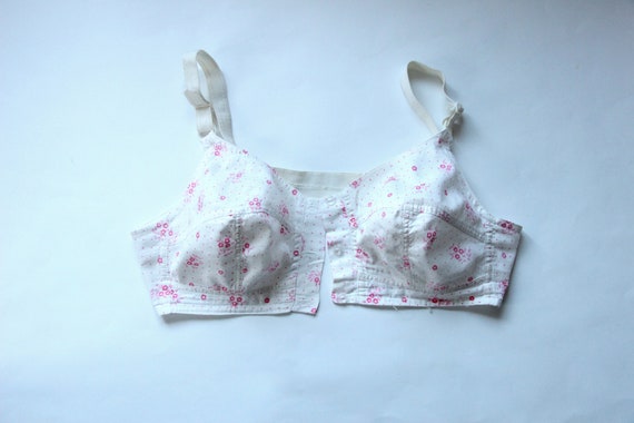 Set of Vintage Cotton Nursing Bra Women Front Closure Bra for