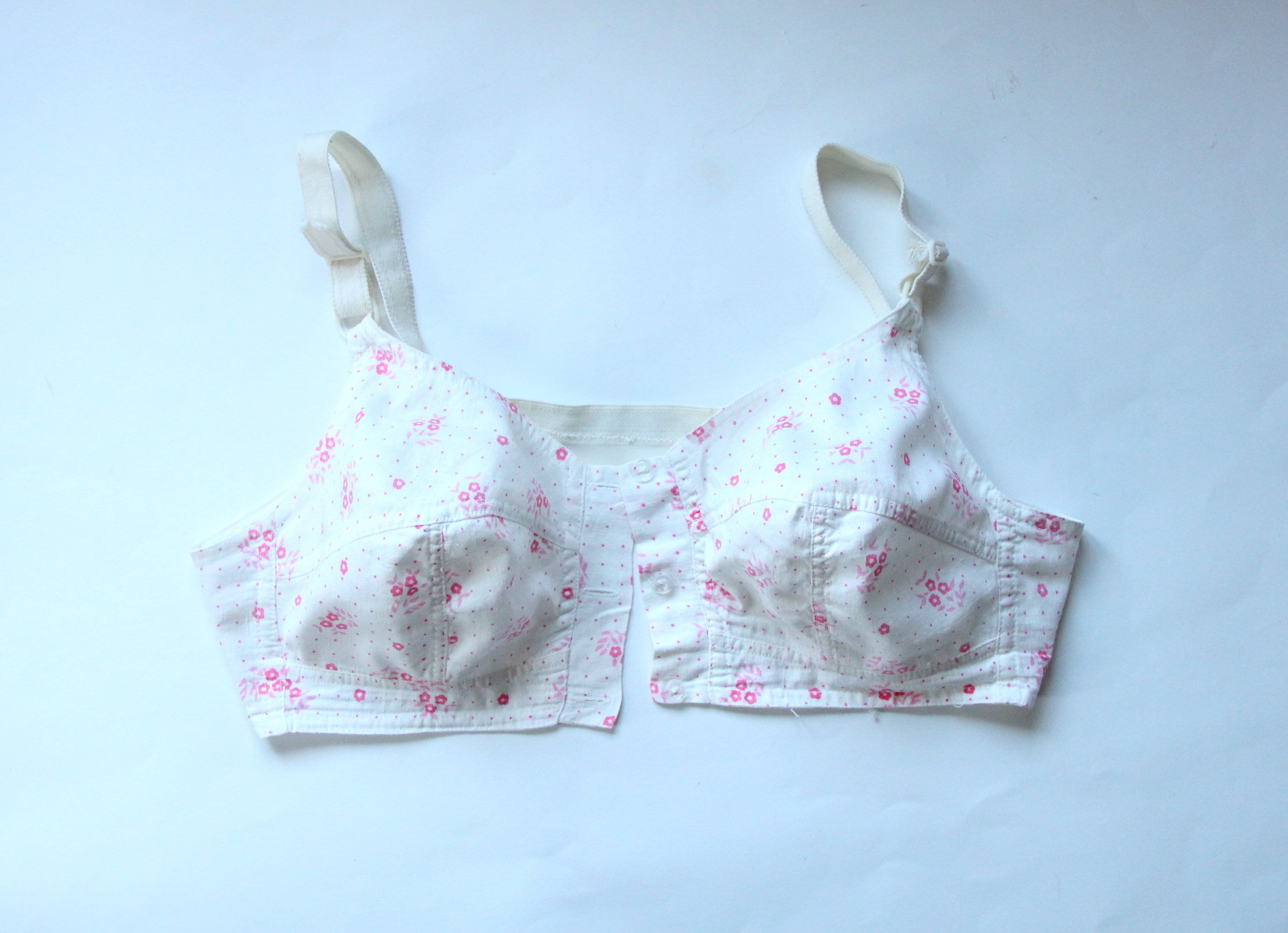 Set of Vintage Cotton Nursing Bra Women Front Closure Bra for Breast  Feeding. Second Hand Lingerie Retro Mother Bra Wedding Pin up Fashion 