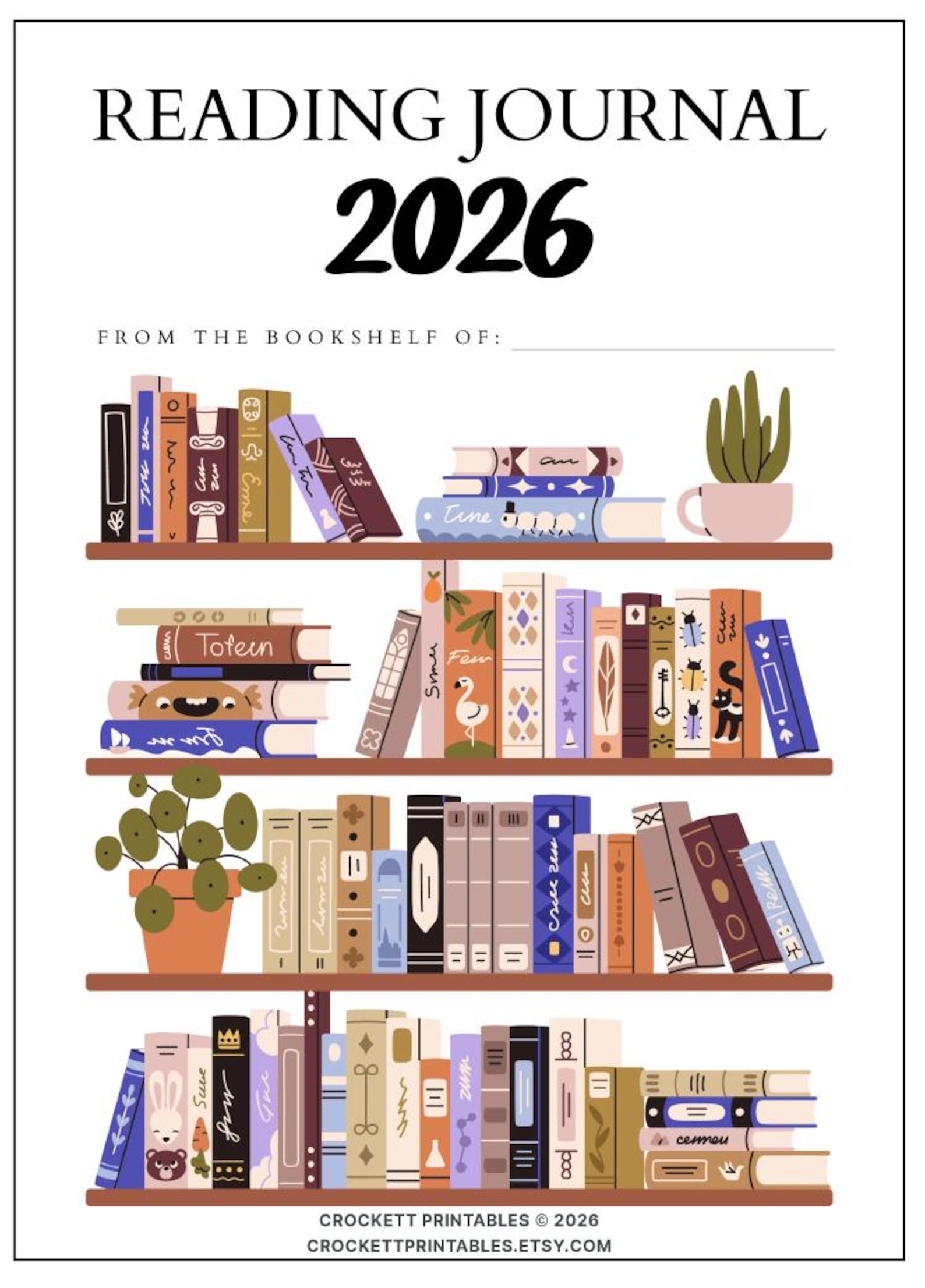Reading Journal 2026 | Printable & Fillable Reading Journal | Book Logs ...