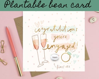 Handmade Engagement card, Engaged card, you're engaged card, congratulations card, congratulations on your engagement card, engagement gift