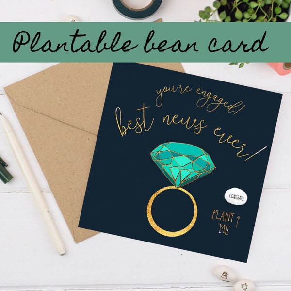 Handmade Engagement card, you're engaged card, congratulations card congratulations on your engagement card engagement gift, wedding card