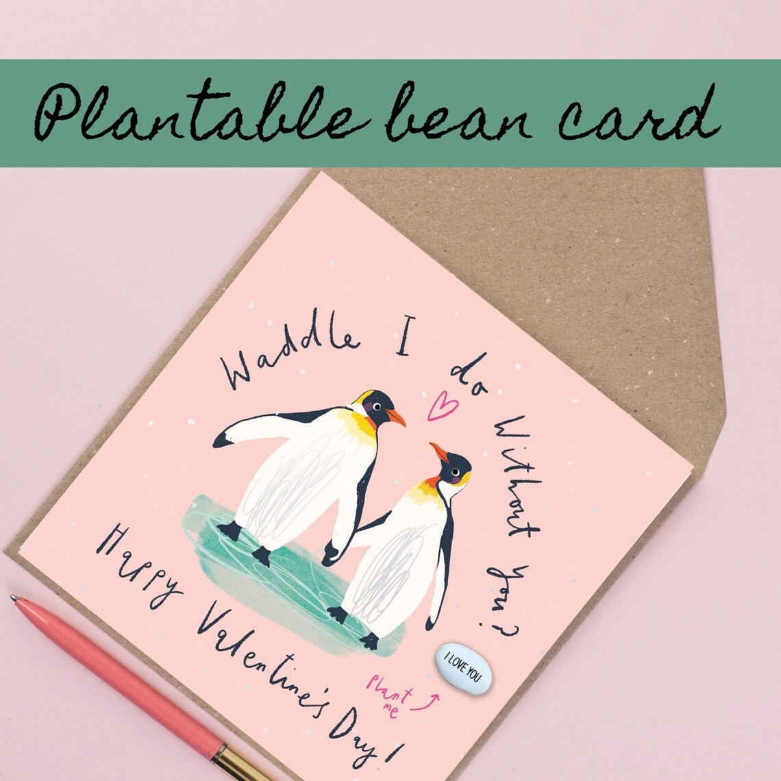 Waddle I do without you Valentines Day card for her Etsy