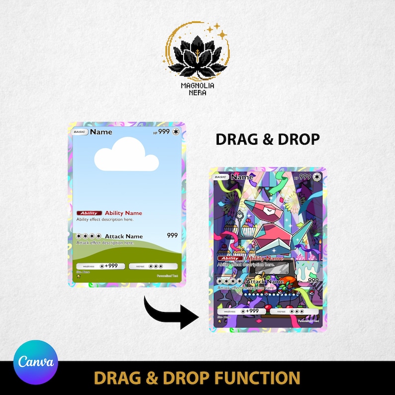 Custom TCG Pocket Illustration & Special Art Template / Editable ...