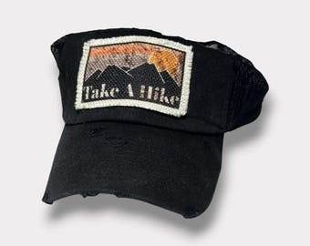 Take a Hike Patch Hat - Verweerde mesh baseballpet - Kies de kleur van de pet