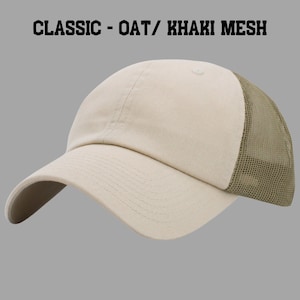 Classic Mesh Trucker Cap - No Distressing - 8 colors - Blank Mesh Trucker Hats, Mesh Trucker, Low-profile, Unstructured Cap