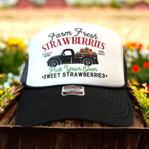Fresh Strawberries Retro Trucker Hat