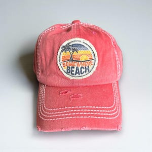 Somewhere on a Beach Patch Hat - Choose Your Hat Color