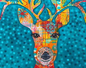 Deer, Deer Art, Deer print -- "Blitzen Thorncobble, Ladies' Man" - Signed Limited Edition Giclee Print