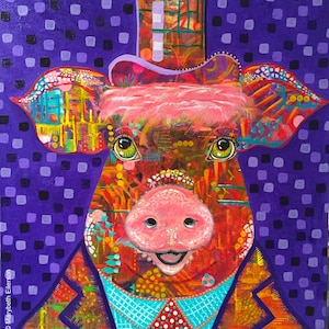 Pig, Pig Art, Pig Print -- &quot;Wilbur Fitzgerald, Some Pig&quot; -- Signed Limited Edition Giclee Print