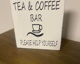Tea & Coffee Bar Sign, Tea Bar Sign, Coffee Bar Sign, Kitchen Sign, Tea Lover's, Coffee Lover's