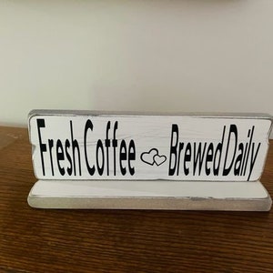 Coffee bar wood sign, coffee lovers, coffee decor, kitchen decor, coffee sign