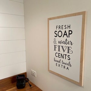 Bathroom sign, Bathroom decor, Master bath sign, Half bath sign, Housewarming gift
