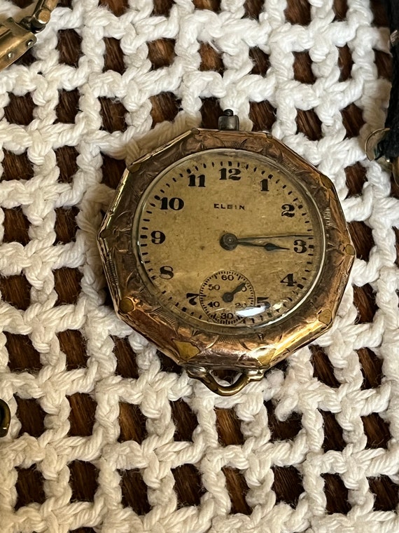 Non Working - Antique Elgin Watch Bracelet Pendan… - image 1