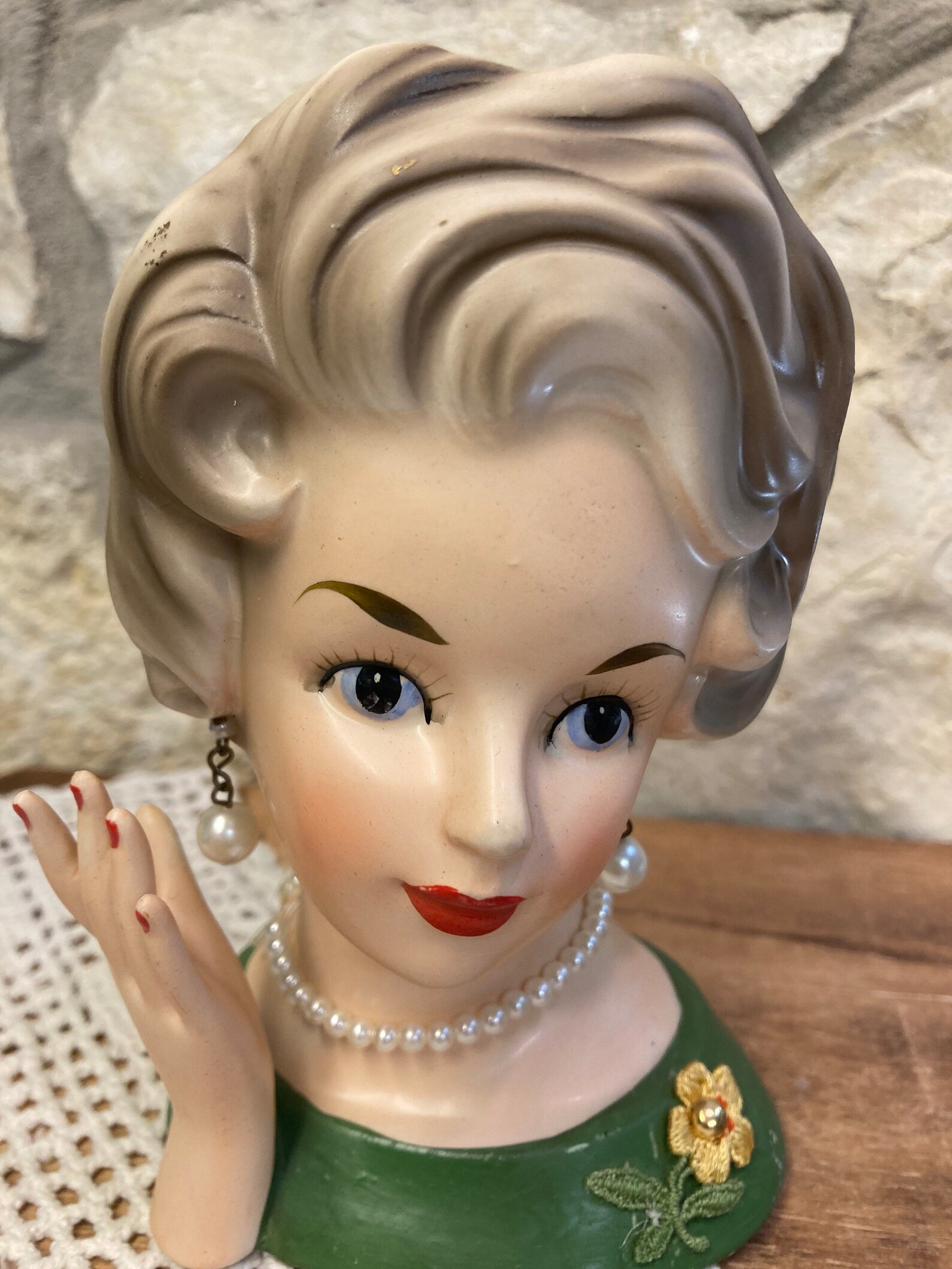 Vintage Ardco Lady Head Vase Japan C1615 Etsy