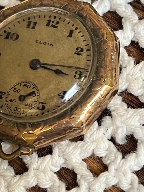 Non Working - Antique Elgin Watch Bracelet Pendan… - image 7