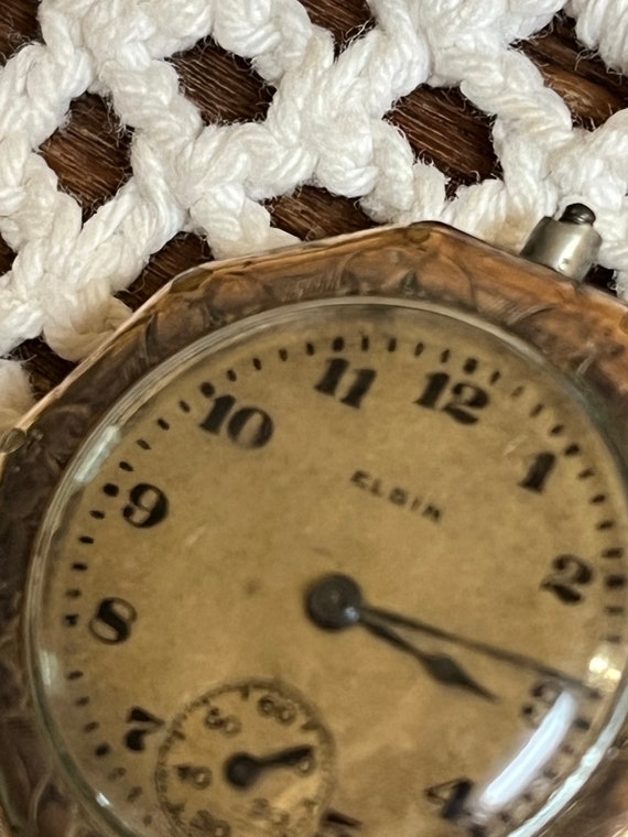 Non Working - Antique Elgin Watch Bracelet Pendan… - image 6