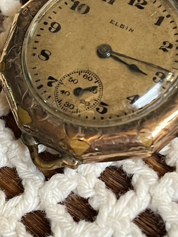 Non Working - Antique Elgin Watch Bracelet Pendan… - image 4