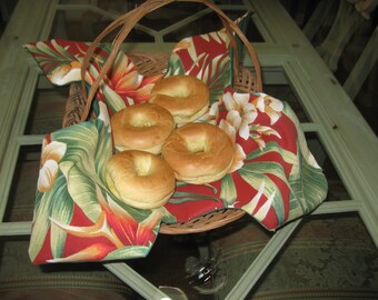 Bread basket liner keeps food fresh