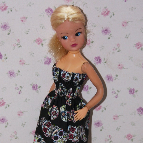Pedigree Sindy Doll Halloween Dress.Halloween Fabric.Vintage Dolls Dress.