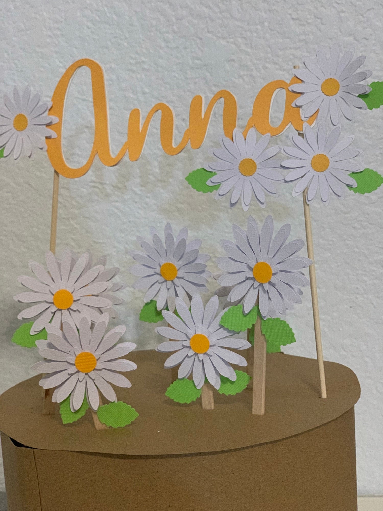 Topper de pastel de margarita Etsy España