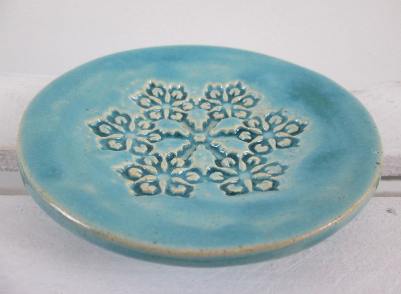 platter for wedding rings blue ceramic plate small turquoise plate ceramic soap holder plate for jewelry etnic plate decorative plate
