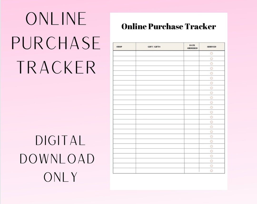 Printable Gift Trackers, Printable Online Gift Trackers, Gift Tracker ...