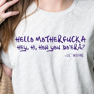 Vintage Rap PNG SVG | Lil Wayne svg | lil Wayne png | Lustiges Türset Zitat | Rapper Zitate | Rap | Hello Motherfucka png | Willkommensmatte Design