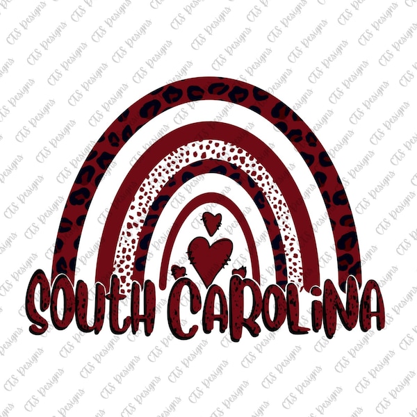 South Carolina Rainbow PNG | SC | Handwritten South Carolina | png shirt file | South Carolina sublimation | SC girl | cute South Carolina