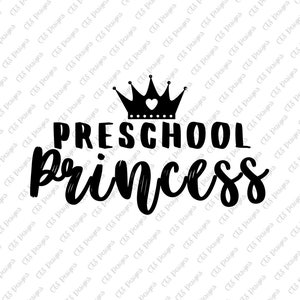 Preschool Princess PNG SVG | Princess | Preschool svg | Pre K back to school | Back to school shirt design | Pre K | Pre K shirt design
