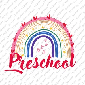 Rainbow Preschool PNG | Princess | Preschool svg | Pre K back to school | Back to school shirt design | Pre K | Pre K shirt design | Teacher