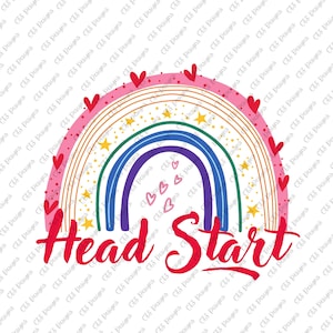 Head Start Rainbow PNG | Princess | Head Start back to school | Back to school shirt design | Head Start | Teacher shirt design | Teacher