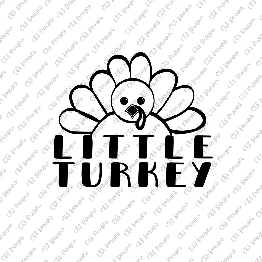 Little Turkey Handdrawn PNG SVG Handrawn Turkey Kids Thanksgiving