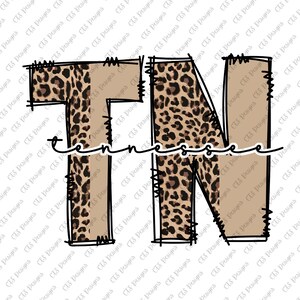 TN Leopard PNG | TN | Leuke tn design | Leopard Tennessee | Tennessee sublimatie | Tennessee meisje | Tenn png sublimatie | tn meisje | digitaal