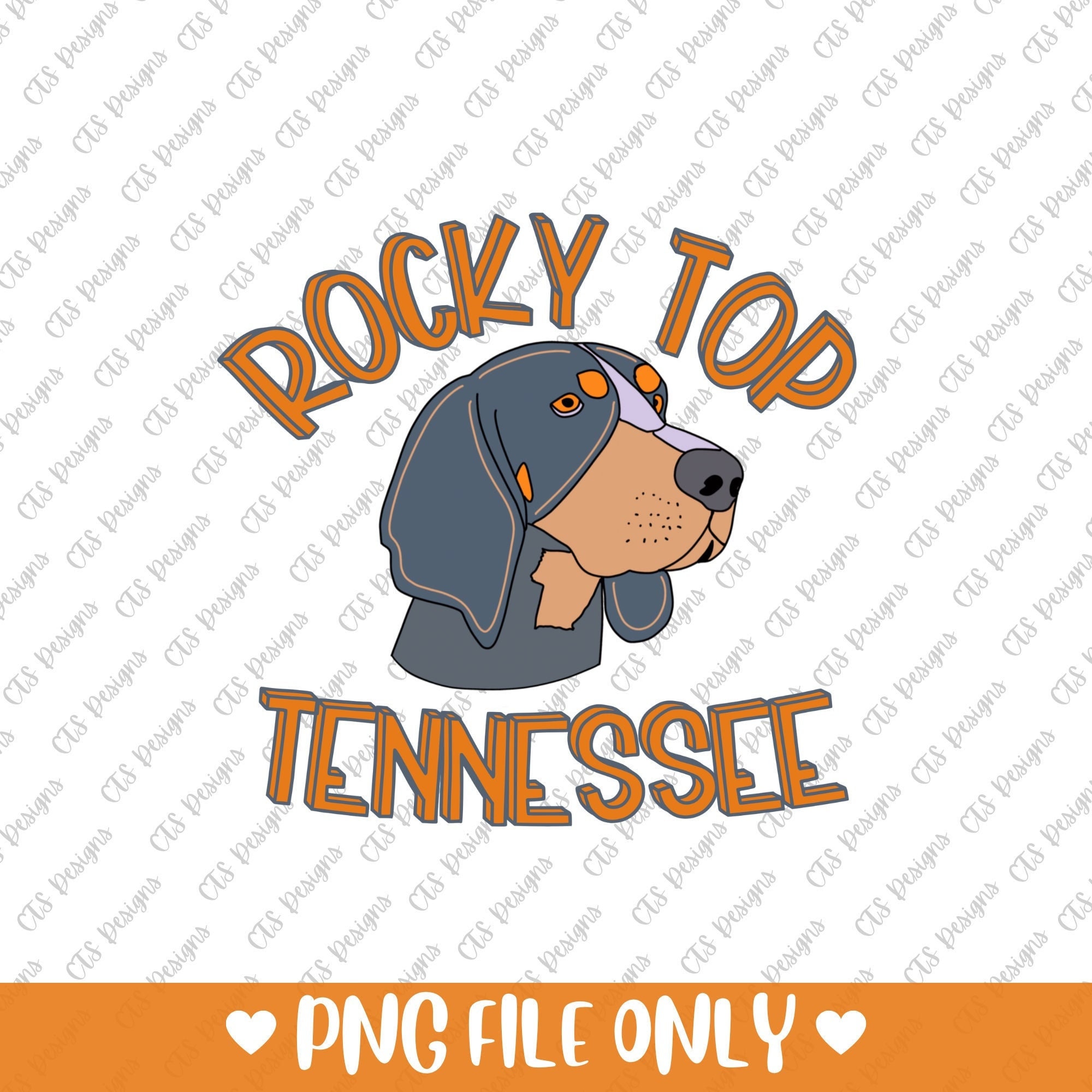 Rocky Top Tennessee Smokey Handdrawn PNG TN Cute Tn Design Etsy
