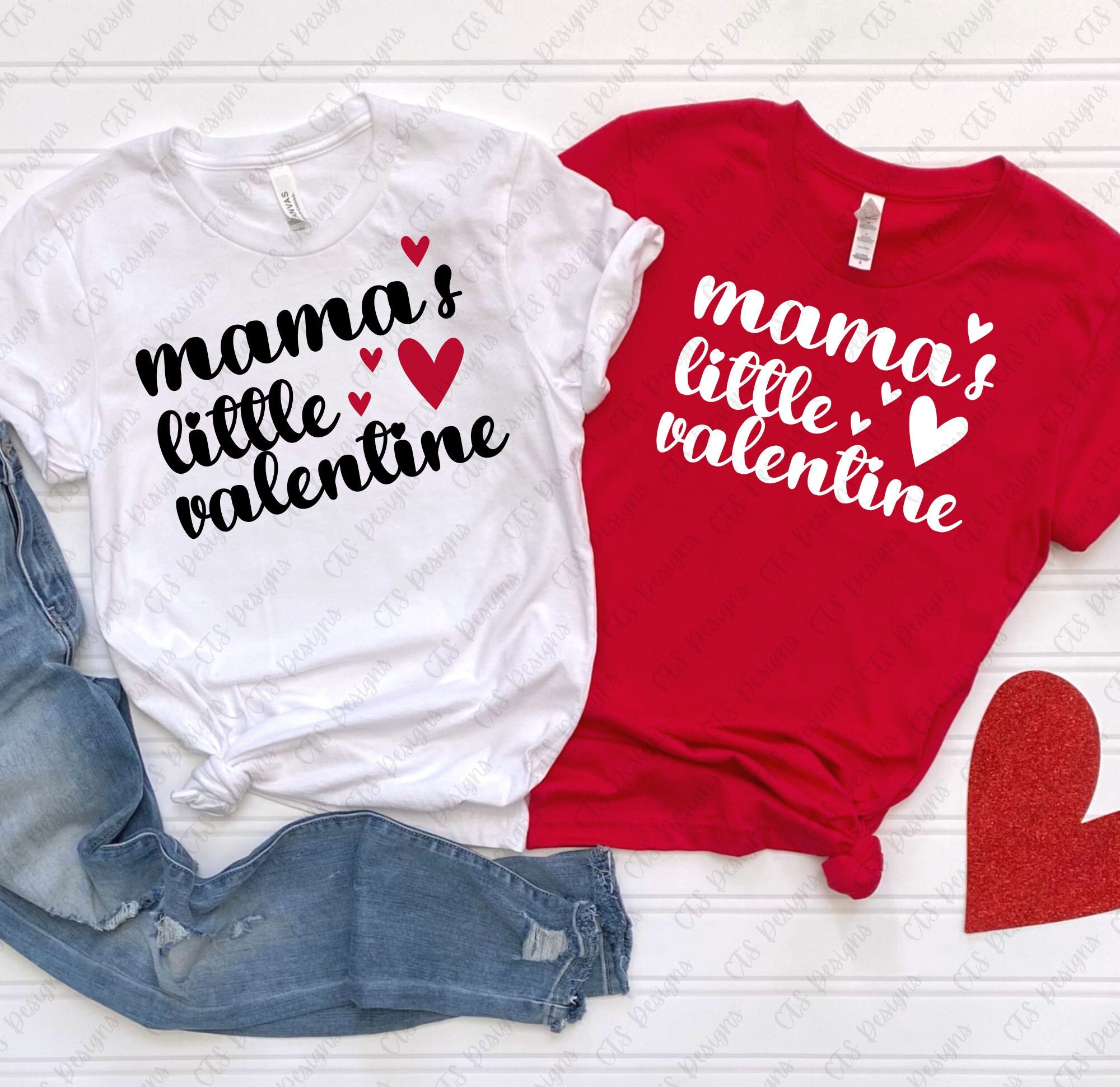Mama's Little Valentine Png Svg, Valentines, Kids Valentine Shirt Diy ...