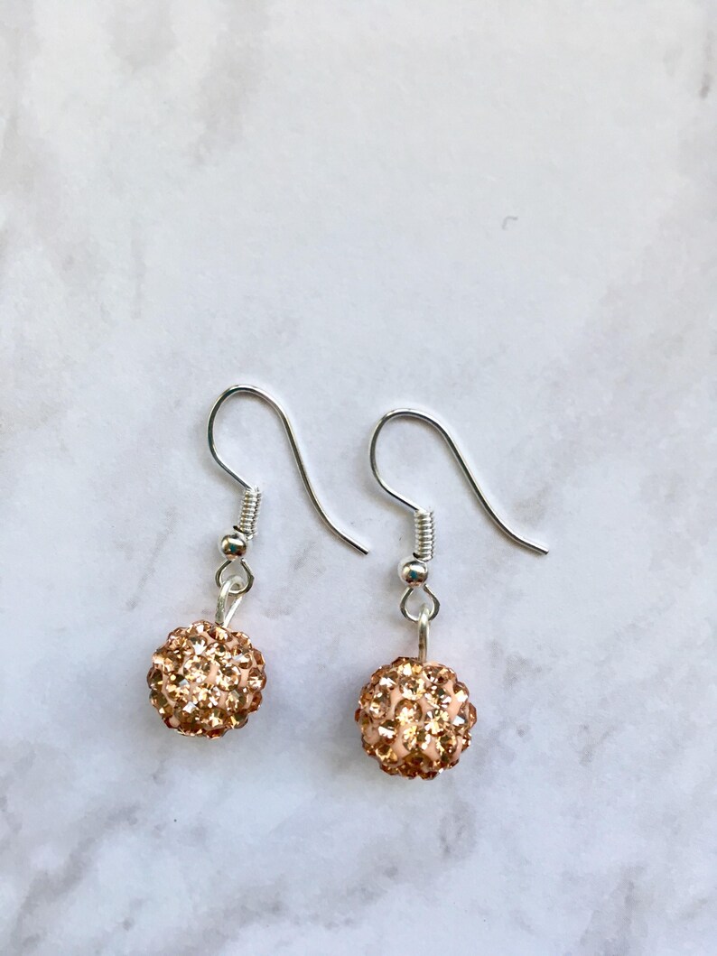 Gold Disco Ball Earrings Gold Crystal Earrings Disco Ball Etsy