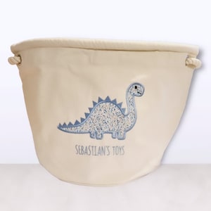 Toy Trug Dino | Liberty of London dinosaur  storage | personalised storage | child&#39;s room trug | toy storage | room decoration | Gift idea