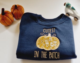Liberty of London Cute as a Pumpkin Halloween Sweatshirt | Personalised Jumper | Design your own | Boys | Girls | Custom Sweatshirt
