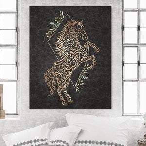 Horse calligraphy خيل عربي | art printing on canvas, large canvas, Home artwork, contemporary art print,Wall art print ready to hang