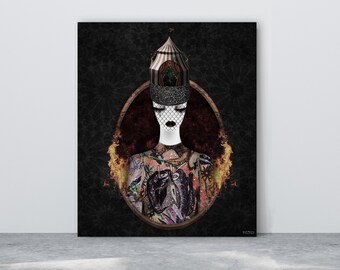 Karma- Digital art printing on canvas, Small, Medium, Large and Extra Large canvas, Wall art print ready to hang, Modern Artwork