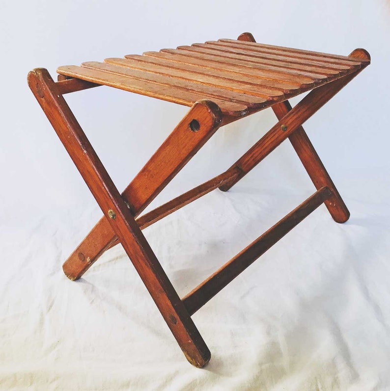 Holz Slat Bench Danish Modern Folding Coffee Table Denmark Modernist Vintage Mid Century Moderne Small 23