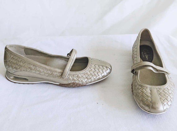 cole haan silver flats