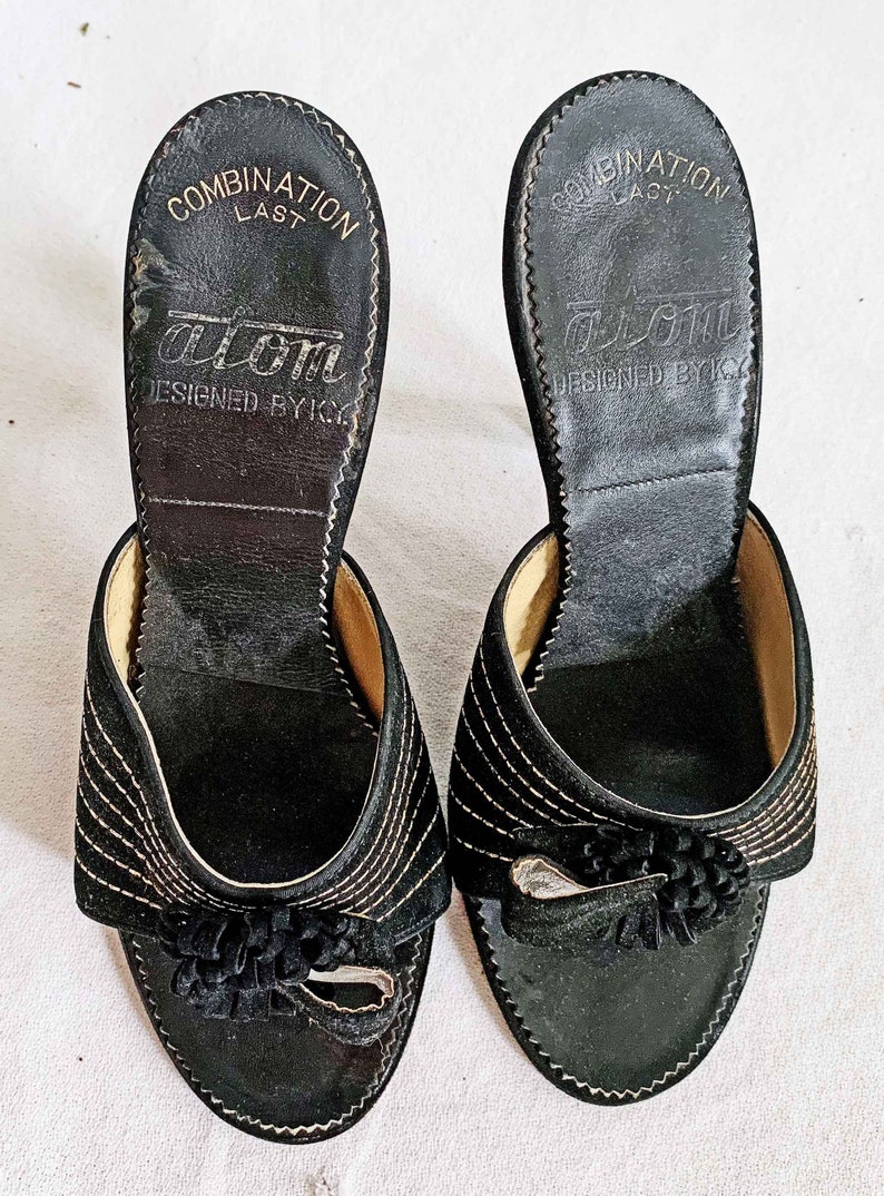 Vintage Spring-o-Lators 50s Peep Toe Mules Slippers Sexy | Etsy