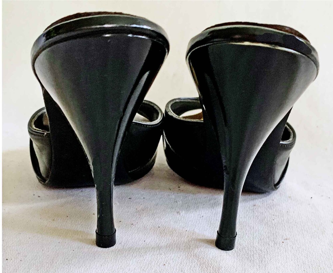 Vintage 50s Spring-o-Lators Sandals Stiletto Mules Peep Toe | Etsy