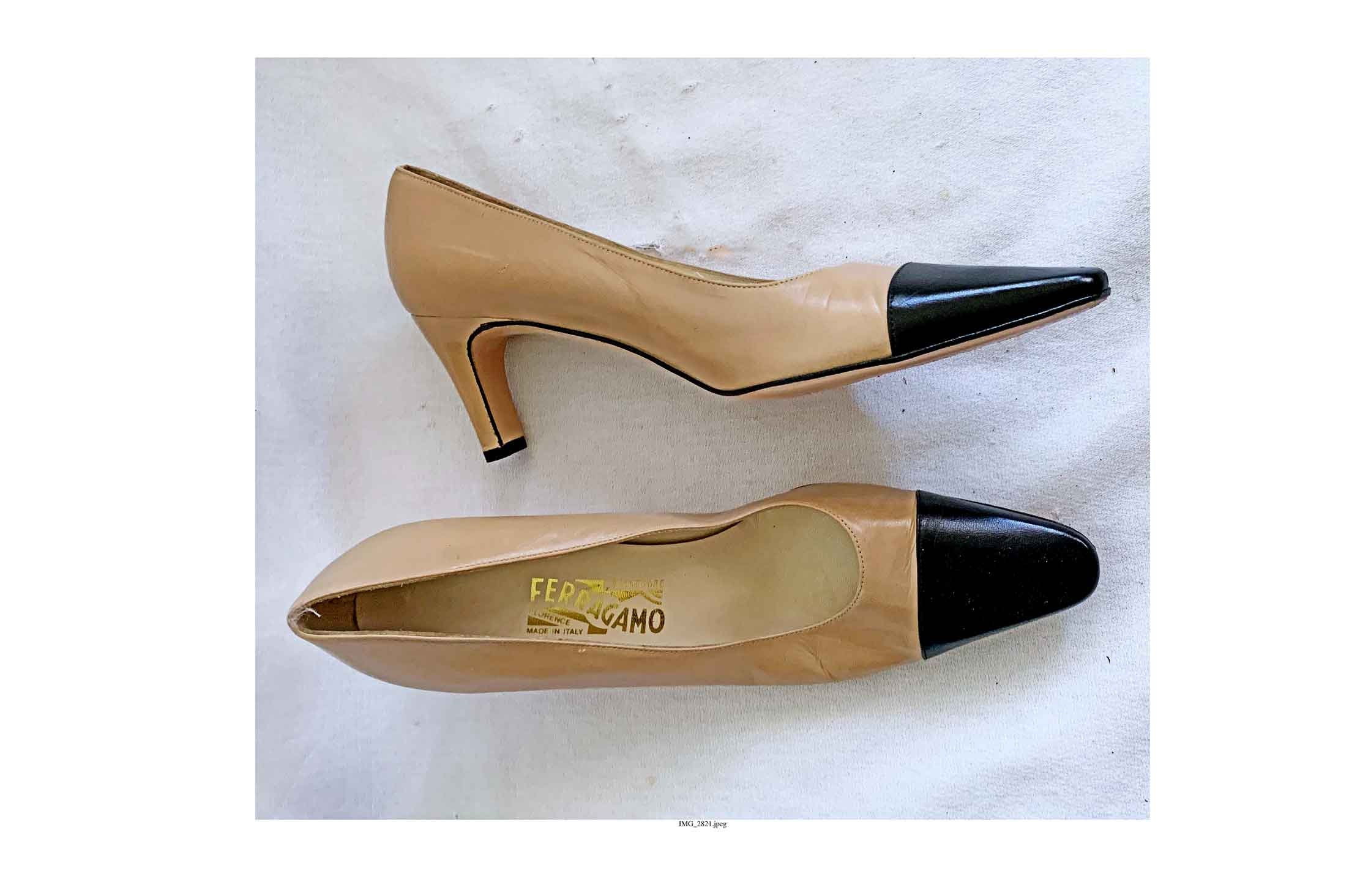 salvatore ferragamo cap toe pumps